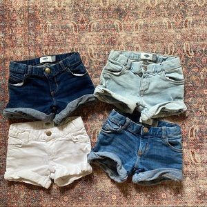 Bundle of 3t rolled up jean shorts
